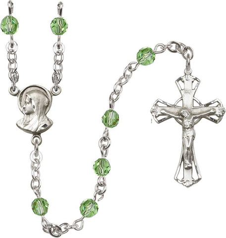 5mm Peridot Swarovski Rosary - Gerken's Religious Supplies