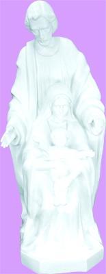 Holy Family Outdoor Statue with White Finish, 24" - Gerken's Religious Supplies