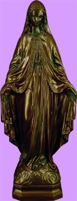 Our Lady of Grace Outdoor Statue with Bronze Finish, 24" - Gerken's Religious Supplies