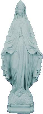 Our Lady of Grace Outdoor Statue with Granite Finish, 24" - Gerken's Religious Supplies