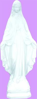 Our Lady of Grace Outdoor Statue with White Finish, 24" - Gerken's Religious Supplies