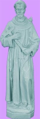 St Francis Outdoor Statue with Granite Finish, 24" - Gerken's Religious Supplies