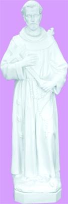 St Francis Outdoor Statue with White Finish, 24" - Gerken's Religious Supplies