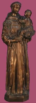 St Anthony Outdoor Statue with Bronze Finish, 24" - Gerken's Religious Supplies