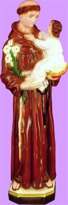 St Anthony Outdoor Statue with Color Finish, 24" - Gerken's Religious Supplies