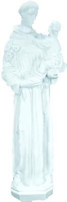 St Anthony Outdoor Statue with White Finish, 24" - Gerken's Religious Supplies