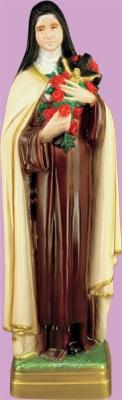 St Theresa Outdoor Statue with Color Finish, 24" - Gerken's Religious Supplies