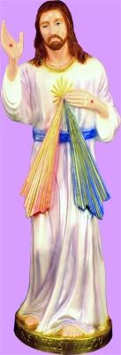 Divine Mercy Outdoor Statue with Color Finish, 24" - Gerken's Religious Supplies