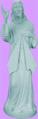 Divine Mercy Outdoor Statue with Granite Finish, 24" - Gerken's Religious Supplies
