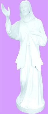 Divine Mercy Outdoor Statue with White Finish, 24" - Gerken's Religious Supplies
