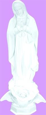 Our Lady of Guadalupe Outdoor Statue with White Finish, 24" - Gerken's Religious Supplies