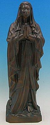 Our Lady of Lourdes Outdoor Statue with Bronze Finish, 24" - Gerken's Religious Supplies