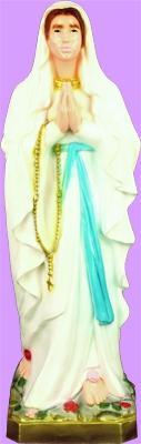 Our Lady of Lourdes Outdoor Statue with Color Finish, 24" - Gerken's Religious Supplies