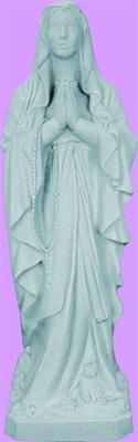 Our Lady of Lourdes Outdoor Statue with Granite Finish, 24" - Gerken's Religious Supplies