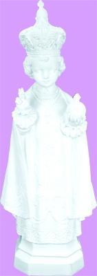 Infant of Prague Outdoor Statue with White Finish, 24" - Gerken's Religious Supplies