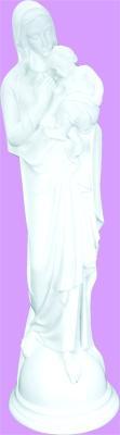 Madonna and Child Outdoor Statue with White Finish, 24" - Gerken's Religious Supplies