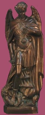 St Michael Outdoor Statue with Bronze Finish, 24" - Gerken's Religious Supplies