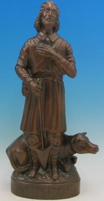 St Isidore Outdoor Statue with Bronze Finish, 24" - Gerken's Religious Supplies