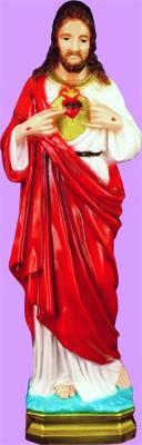 Sacred Heart of Jesus Outdoor Statue with Color Finish, 24" - Gerken's Religious Supplies
