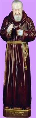Padre Pio Outdoor Statue with Color Finish, 24" - Gerken's Religious Supplies