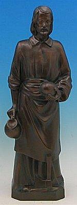St Joseph the Worker Outdoor Statue with Bronze Finish, 24" - Gerken's Religious Supplies