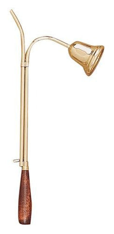 12" High Polished Brass Candle lighter with Bell Snuffer - Gerken's Religious Supplies