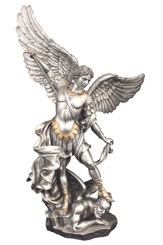 St. Michael in Pewter Style 14.5"