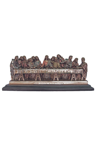 Last Supper Statue in Cold Cast Bronze 14 x 4 x 6"