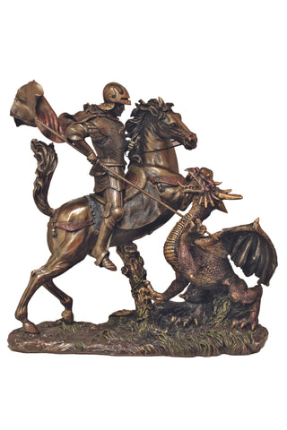 St. George in Cold Cast Bronze 10.5"