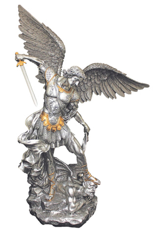 St. Michael in Pewter Style 29"