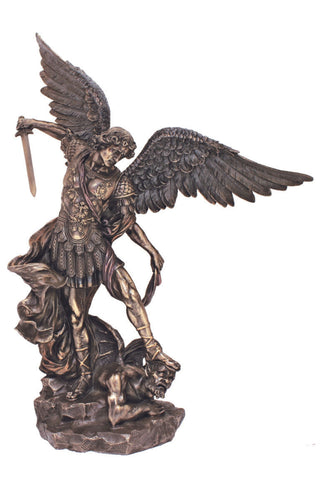 St. Michael in Cold Cast Bronze 29"