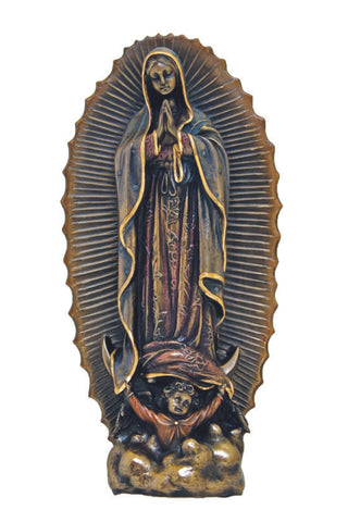 Our Lady of Guadalupe in Cold Cast Bronze 9.5"