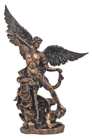 St. Michael in Cold Cast Bronze 9"