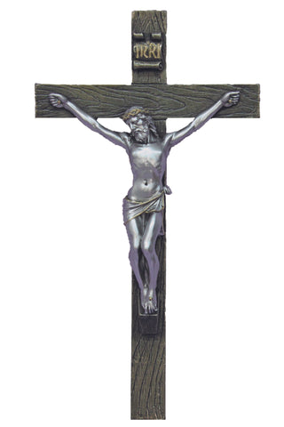 Crucifix in Bronze/Pewter 10" - Gerken's Religious Supplies