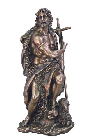 St. John the Baptist in Cold Cast Bronze 9.5"