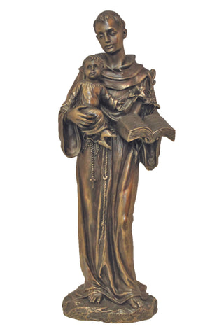 St. Anthony &  Child in Cold Cast Bronze 10.5"
