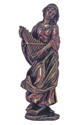 St. Cecilia in Cold Cast Bronze 8.5"