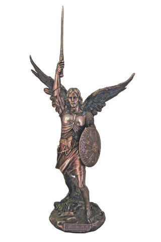 St. Michael w/o Devil in Cold Cast Bronze 14"