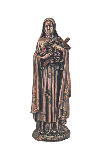 St. Therese in Cold Cast Bronze 8"