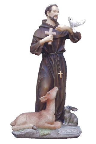 St. Francis with Animals in Color 8.5"