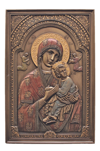 Perpetual Help Plaque in Cold Cast Bronze 6 x 9" - Gerken's Religious Supplies