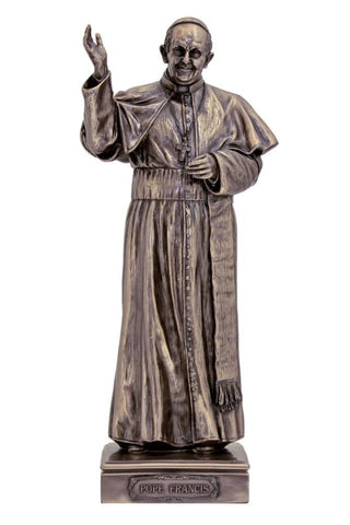 Pope Francis in Cold Cast Bronze 11"