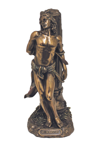 St. Sebastian in Cold Cast Bronze 8"