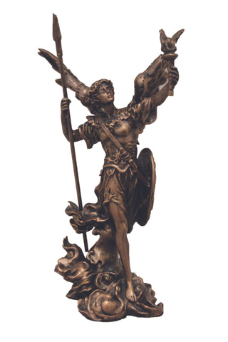 Archangel Uriel in Cold Cast Bronze 4"