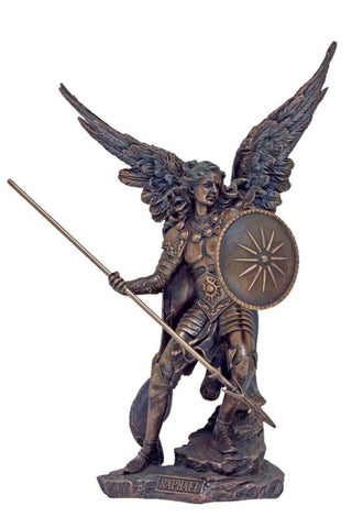 Archangel Raphael in Cold Cast Bronze 9"