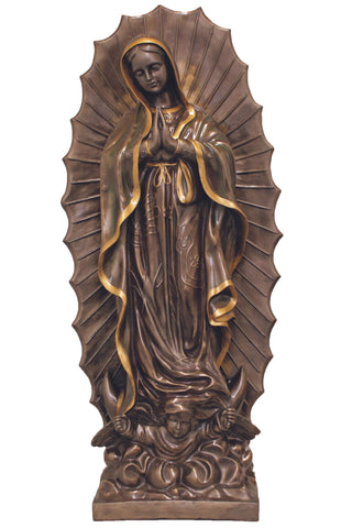 Our Lady of Guadalupe in Cold Cast Bronze 43"