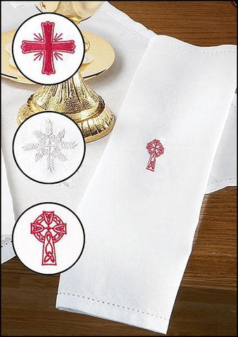 Assorted Cross Lavabo Towel - Linen/Cotton - Gerken's Religious Supplies