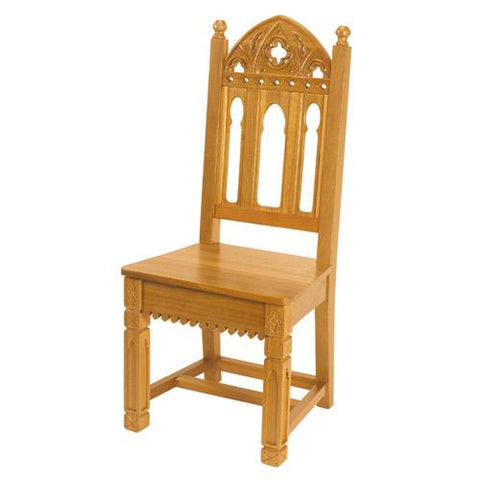 Gothic Collection Side Chair - Oak - Gerken's Religious Supplies