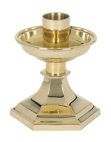 Polish Brass Windsor Altar Candlestick - Gerken's Religious Supplies