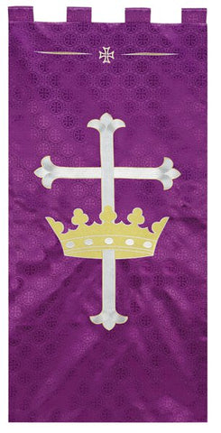 Maltese Jacquard Banner: Purple - Gerken's Religious Supplies